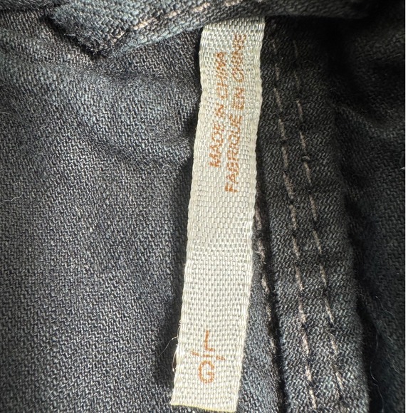 Free People Dolman Quilted Washed Black Bomber Jacket Womens Large Zip Up - Picture 6 of 10